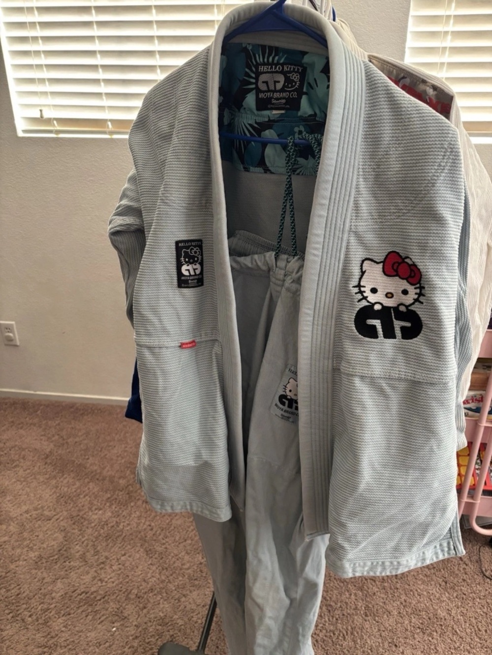 Moya x Hello Kitty collaboration Light blue Jiu-Jitsu Gi Set A0